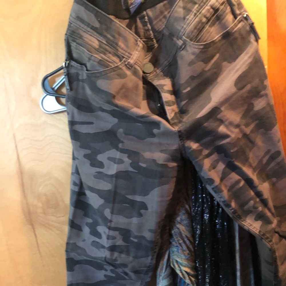Democracy Gray Camo Straight leg Pants